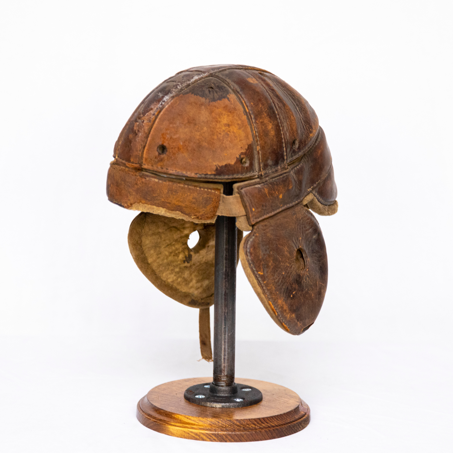 leather football helmet
