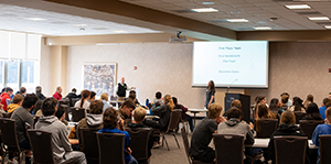 Awards presentation at Momberg event