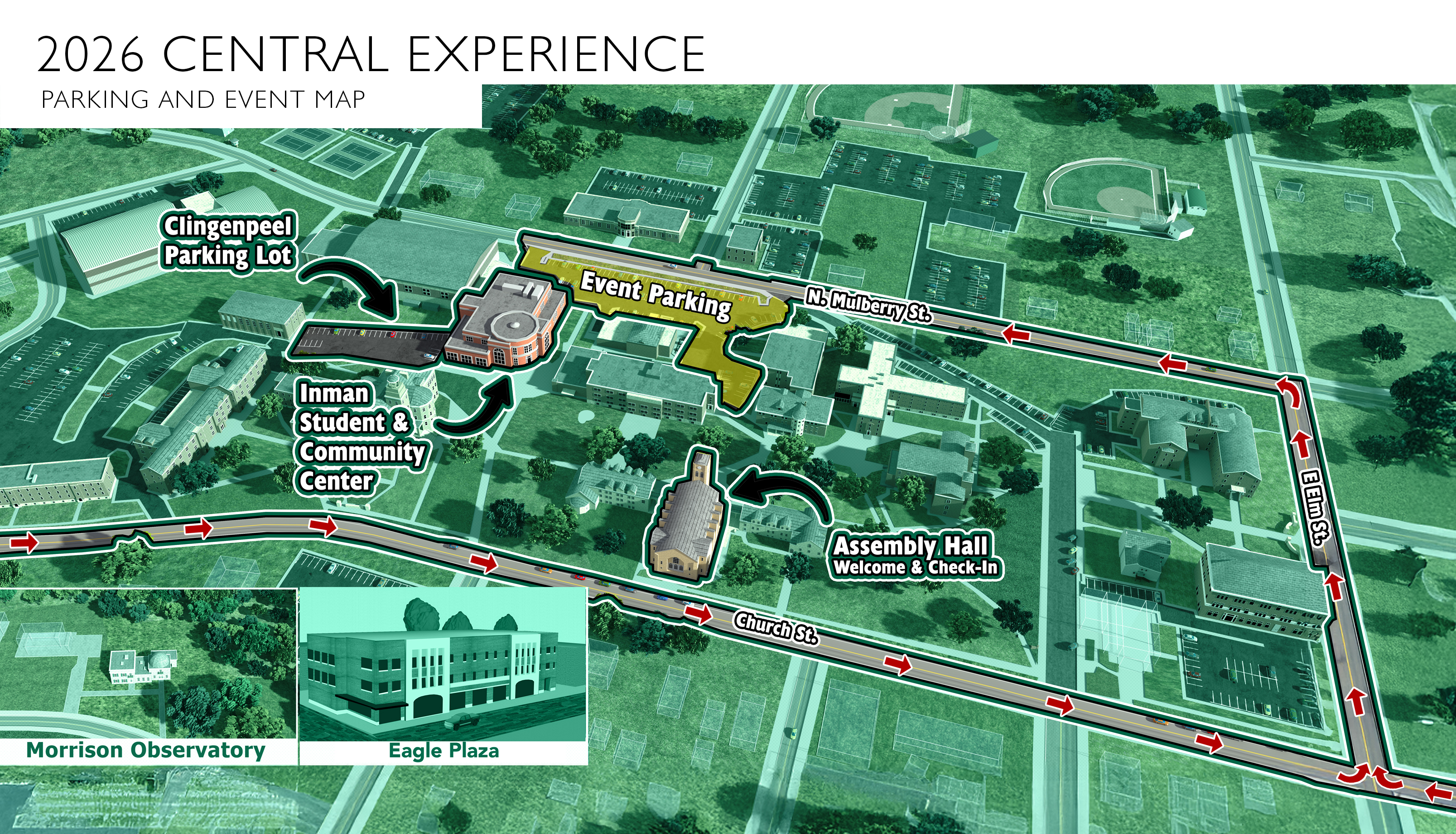 Central Experience parking map