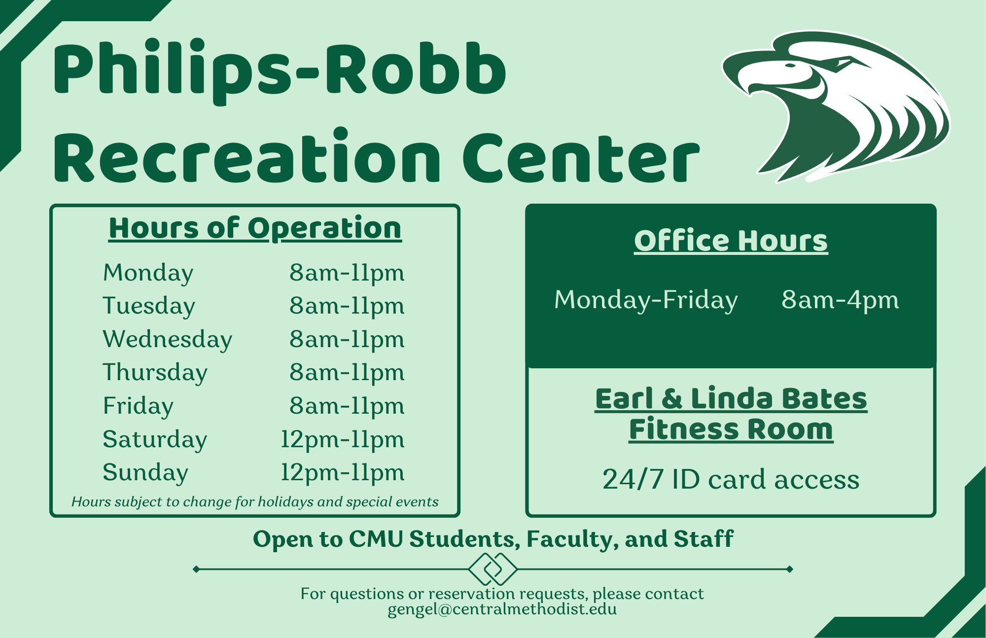 Philips-Robb Recreation Center Hours